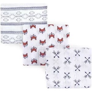 Yoga Sprout Baby Boy Cotton Muslin Swaddle Blankets, Fox, One Size, Drk Orange