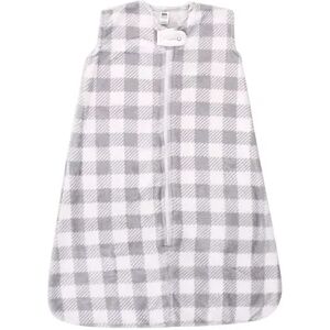 Hudson Baby Infant Plush Sleeping Bag, Sack, Blanket, Gray Plaid, Infant Unisex, Size: 0-6 Months