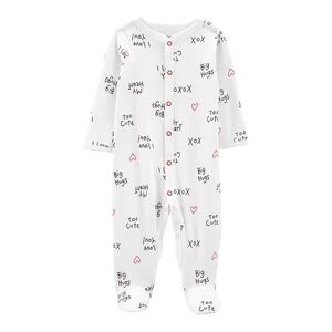 Carter's Baby Carter's Valentine's Day Snap-Up Sleep & Play, Infant Unisex, Size: 3 Months, White