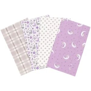 Trend Lab Llamas & Unicorns 4-pk. Flannel Burp Cloths, Multicolor