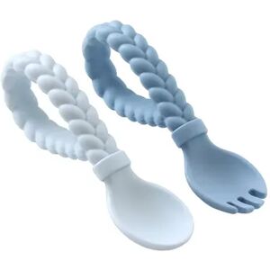 Itzy Ritzy Sweetie Looped Spoon & Fork Set, Blue