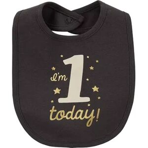 Baby Carter's 1st Birthday Teething Bib, Grey
