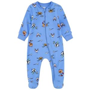 Baby Nike Sportswear Nikemoji Print Sleep & Play, Infant Unisex, Size: 6 Months, Light Blue