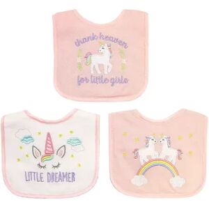 Baby Girl Baby Treasures 3 Pack Thank Heaven For Little Girls Bibs, Multicolor