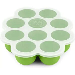 KeaBabies Silicone Baby Food Freezer Tray with Clip-on Lid, Dishwasher, Microwave, BPA-Free Baby Food Storage, KeaGreen