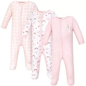 Luvable Friends Baby Girl Cotton Snap Sleep and Play 3pk, Unicorn, Infant Girl's, Size: 6-9 Months, Med Pink