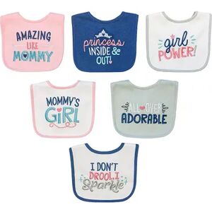 Baby Treasures 6 Pack Sayings Bibs, Multicolor