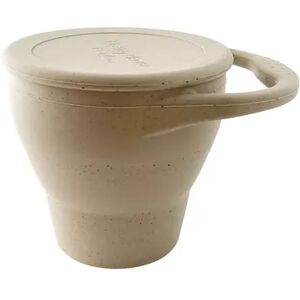 Pretty Please Teethers Collapsible Snack Cup, Dark Beige