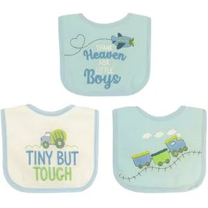 Baby Treasures 3 Pack Thank Heaven for Little Boys Bibs, Multicolor