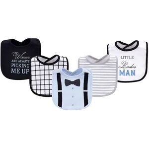 Little Treasure Baby Boy Cotton Bibs 5pk, Ladies Man, One Size, Brt Blue