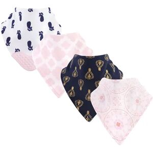 Yoga Sprout Baby Girl Cotton Bandana Bibs 4pk, Navy Moroccan, One Size, Brt Blue