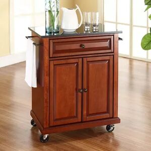 Crosley Furniture Black Granite Top Kitchen Island Cart, Clrs