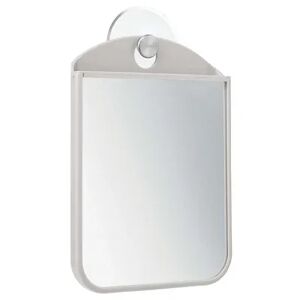 mDesign Fog Free Bathroom Shower Shaving Mirror - Light Gray/Brushed, Grey