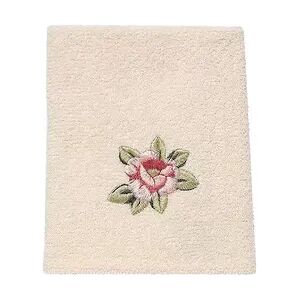 Avanti Rosefan Washcloth, White