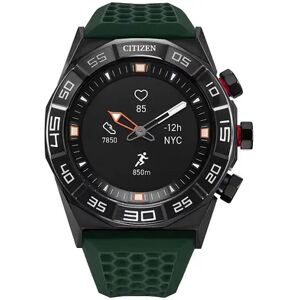 Citizen CZ SMART Men's Analog-Digital Stainless Steel Green Strap Heartrate Smart Watch - JX1005-00E, Large
