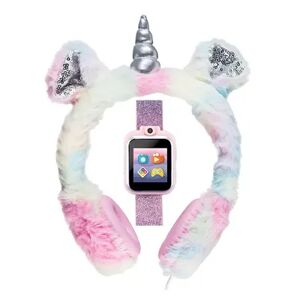 PlayZoom Kids' Smart Watch & Fuzzy Unicorn Headphones Set, Multicolor, Large