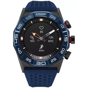 CZ SMART Citizen CZ SMART Men's Analog-Digital Stainless Steel Blue Strap Heartrate Smart Watch - JX1008-01E, Large