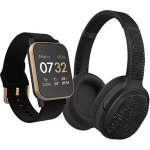 KENDALL & KYLIE Smart Watch & Bluetooth Headphone Set - Rose/Black