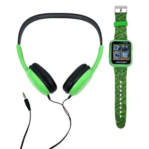 Mojang Studios Minecraft iTime Kids' Headphone & Smart Watch Set - MIN40044KL, Green
