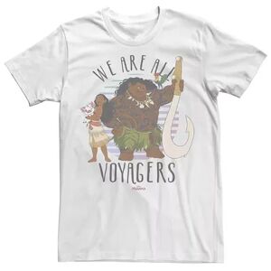 Men's Disney Moana Pua Maui Hei Hei We Are All Voyagers Tee, Size: Large, White