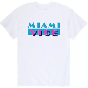 Licensed Character Men's Miami Vice Logo Tee, Size: Small, White