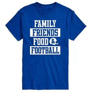 License Big & Tall Family Friends Food Football Tee, Men's, Size: Large Tall, Med Blue