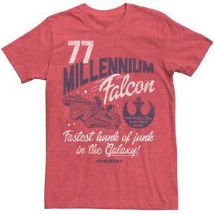 Licensed Character Men's Star Wars Millennium Falcon Fly By Vintage Tee, Size: Small, Red