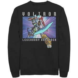 Licensed Character Men's Voltron: Legendary Defender Voltron Action Pose Long Sleeve Fleece, Size: Small, Black