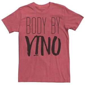 Licensed Character Men's Body By Vino Word Stack Graphic Tee, Size: Medium, Red