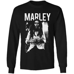 Licensed Character Men's Bob Marley Long Sleeve Tee, Size: XXL, Black