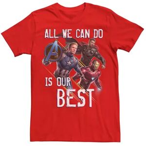 Licensed Character Men's Marvel Avengers Captain America Thor Iron Man Our Best Tee, Size: XXL, Red