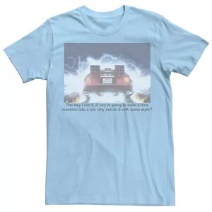 Licensed Character Men's Back To The Future Time Machine With Style Tee, Size: XL, Light Blue