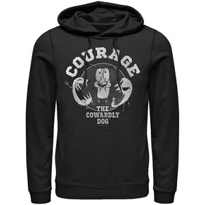 Licensed Character Men's Cartoon Network Courage The Cowardly Dog Ghostly Pair Hoodie, Size: Small, Black