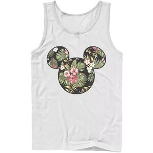 Men's Disney Mickey And Friends Mickey Mouse Tropical Fill Tank, Size: Small, White