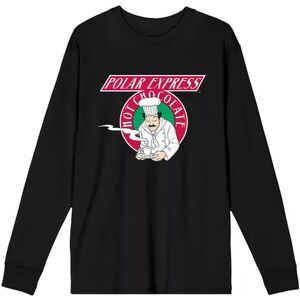 Licensed Character Men's Polar Express Hot Chocolate Long Sleeve Tee, Size: Medium, Black