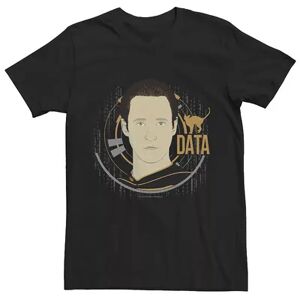 Licensed Character Men's Star Trek Data Head Shot Portrait Logo Tee, Size: Small, Black