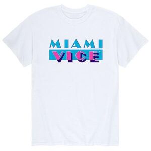 Licensed Character Men's Miami Vice Logo Tee, Size: Medium, White