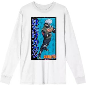 Licensed Character Men's Naruto Classic Kakashi Long Sleeve Tee, Size: Medium, White