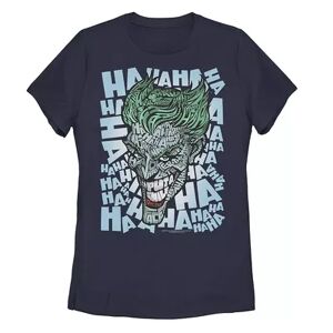 Licensed Character Juniors' DC Comics Batman The Joker Laughing Tee, Girl's, Size: XL, Blue