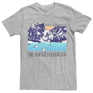Licensed Character Men's The Rockies Colorado See America Tee, Size: 3XL, Med Grey