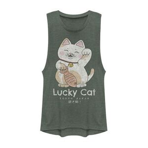Unbranded Juniors' Tokyo Lucky Cat Tank Top, Girl's, Size: Small, Green