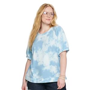Plus Size Sonoma Goods For Life Short Volume Sleeve Sweatshirt, Women's, Size: 1XL, Blue