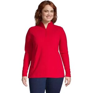 Lands' End Plus Size Lands' End 1/4-Zip Fleece Pullover, Women's, Size: 3XL, Dark Red