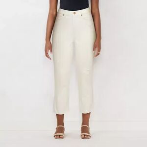 Women's LC Lauren Conrad Super High-Waist Slim Straight-Leg Jeans, Size: 16, White