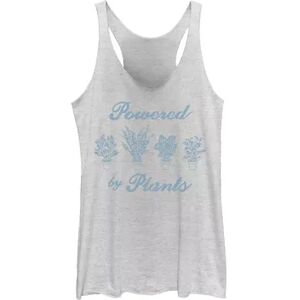 Unbranded Juniors' Powered by Plants Graphic Tank, Girl's, Size: Medium, White