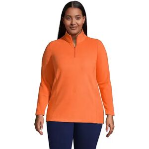 Lands' End Plus Size Lands' End 1/4-Zip Fleece Pullover, Women's, Size: 1XL, Drk Orange