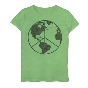 Licensed Character Girls 7-16 Label Vintage Earth Tee, Girl's, Size: XL, Green