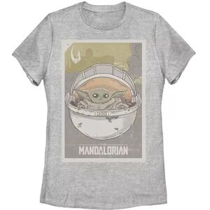Disney Juniors' Star Wars The Mandalorian The Child aka Baby Yoda Poster Graphic Tee, Girl's, Size: XL, Grey