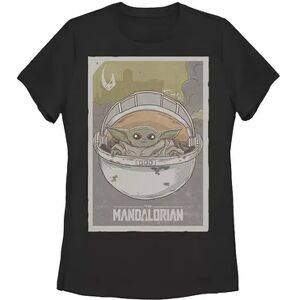 Disney Juniors' Star Wars The Mandalorian The Child aka Baby Yoda Poster Graphic Tee, Girl's, Size: Small, Black