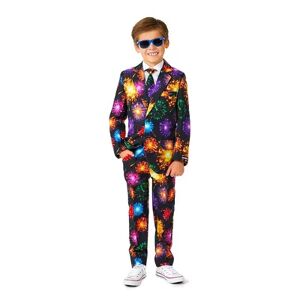 Boys 4-16 Suitmeister Fireworks Black New Year's Party Jacket, Pants & Tie Suit Set, Boy's, Size: 14-16